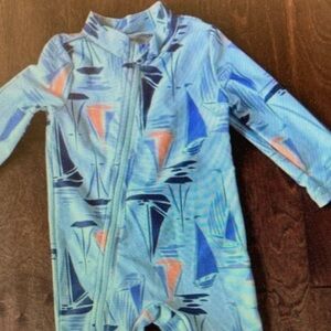 Kids Swimwear with Sailboat Print